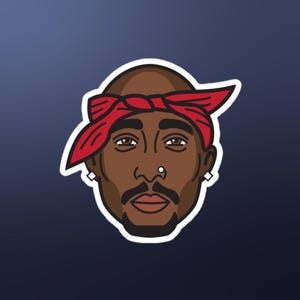 Tupac Shakur / Bubble-free sticker