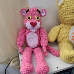 Pink Panther crochet doll, original design