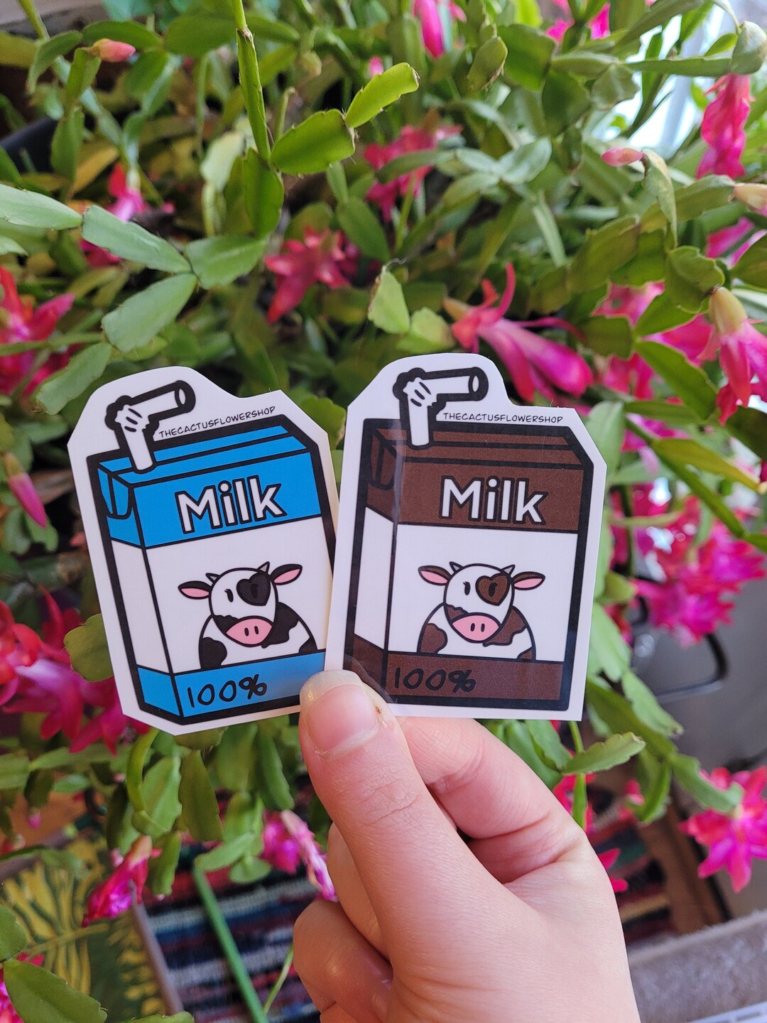 Milk Box Sticker Chocolate Milk Cow Cows Water Resistant Etsy