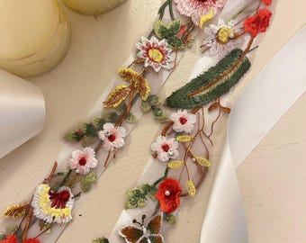 Applikation Brautgürtel Floral Brautgürtel Bestickte Brautschärpe Brautjungfer Gürtel Brautschärpe/Unique Schärpe