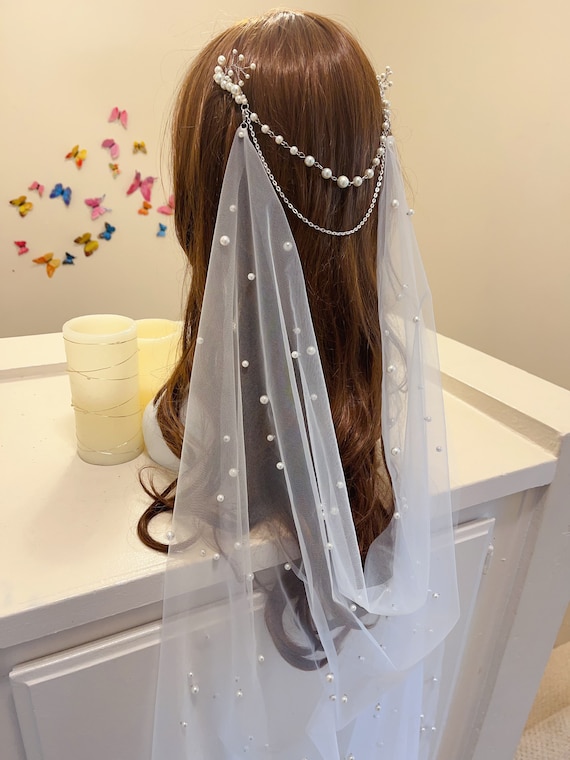 Bridal Pearl Comb Hair Wedding Headpiece Vintage White