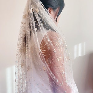 GALAXY  Bridal Veil with Sparkle – Noon on the Moon