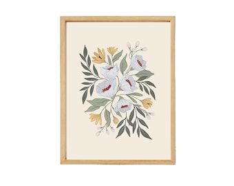 Wilma Flora - Art Print - Floral Art Print - Flower Painting - Botanical Painting