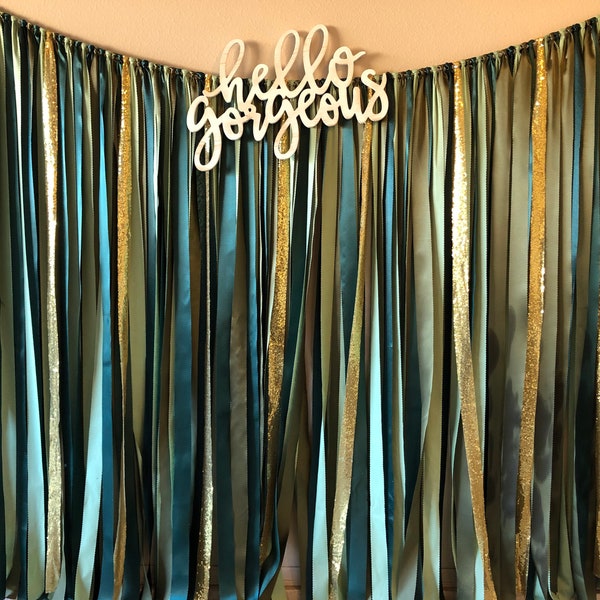 Green and Gold Backdrop - Etsy
