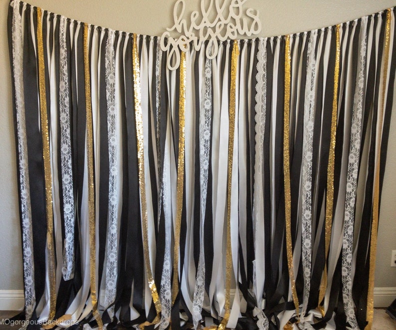 Backdrops Props Paper Party Supplies Party Decorations 19 Class Of 19 Garland Custom Graduation Photo Booth Backdrop Party Ideas Grad Decor Graduation Black And Gold