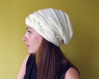 Knitted Hat Large Women Oversized Hat winter Big Baggy Hat Winter Adult Teen Fashion Knit Slouchy Hat Big Hat in many colours Slouchy beanie