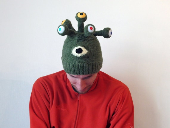 Crazy Hat, Christmas Gift, Alien Hat Hat With Eyes Monster Hat Man 