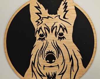Scottie Dog Portrait Wall Plaque
