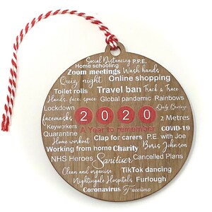 Lockdown 2020 Christmas tree decoration ornament bauble traditional