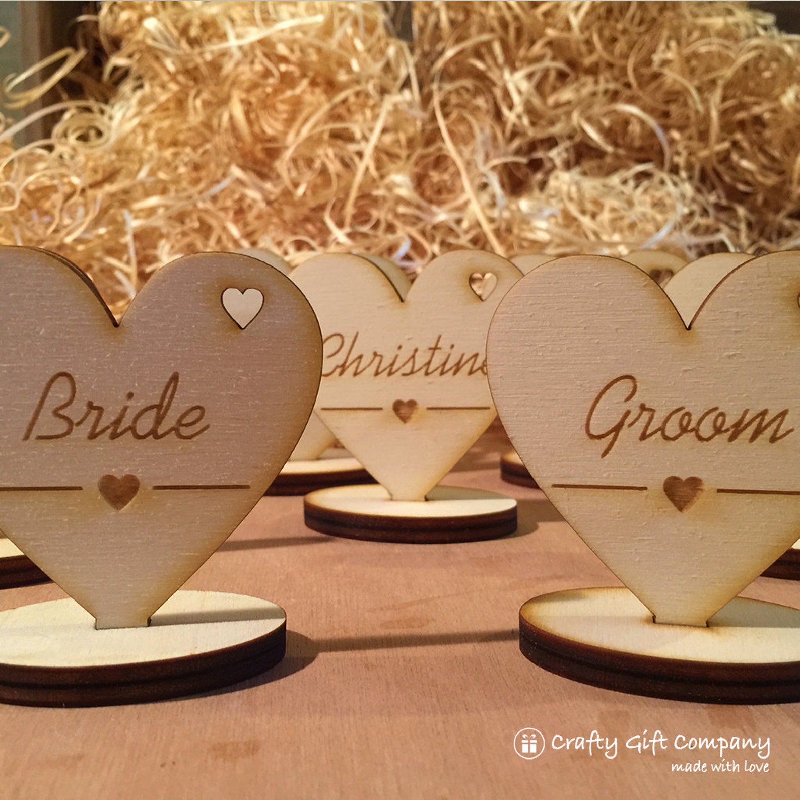 Personalised Rustic Wedding Table Place Name Marker Etsy UK