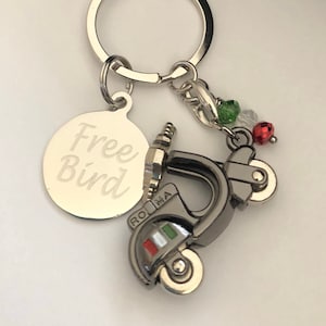 Scooter key chain,personalized key chain-scooter keychain-Vespa-Italian scootergreat for stacking and layering