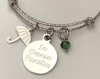 In Omnia Paratus bracelet- Ready for all things- personalized braceletgreat for stacking and layering