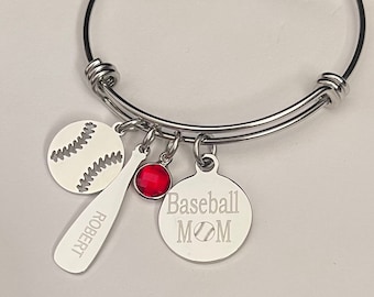 Baseball Mom Bracelet-personalized Baseball Bracelet-personalized - Technical View