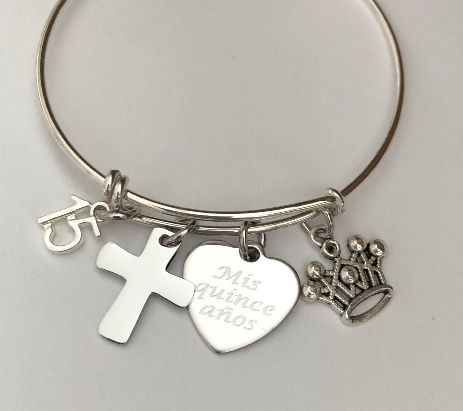 Quince Anos Bracelet15th Birthday Braceletwith 15 Charm Etsy