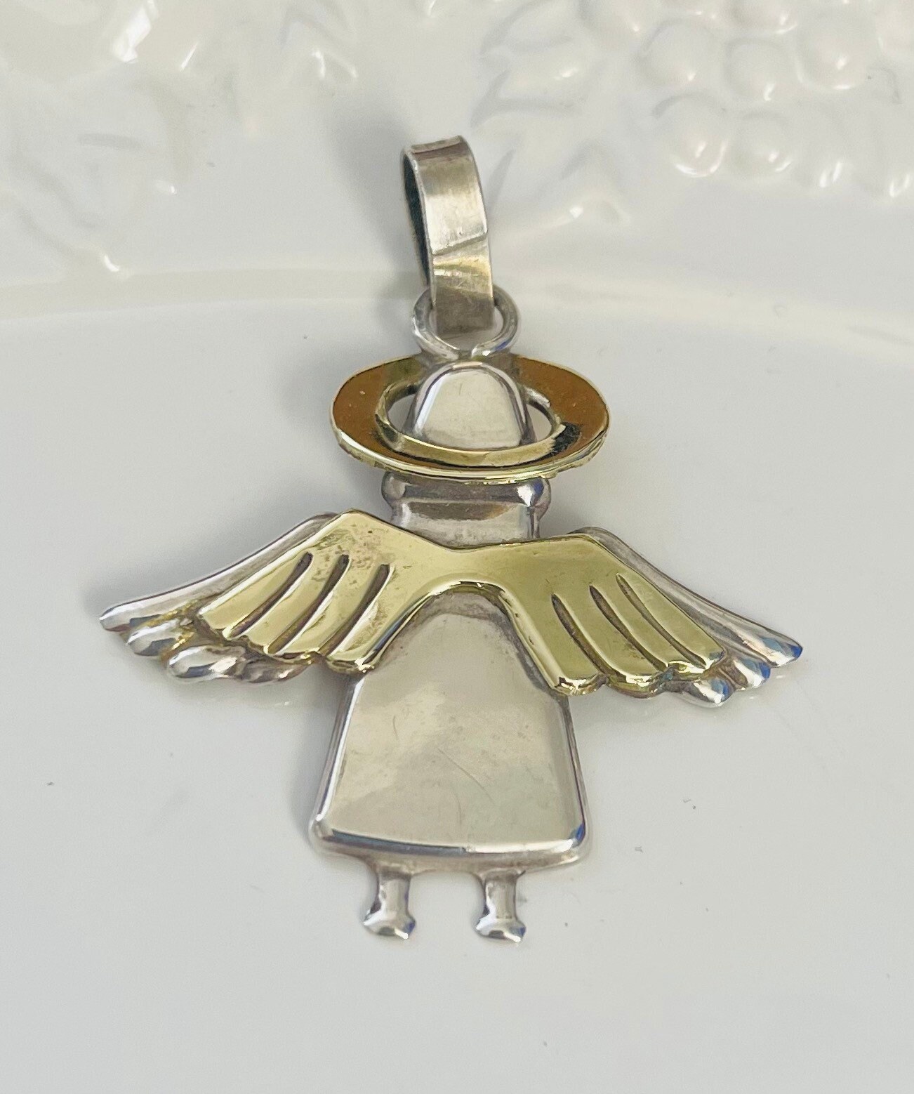 セール 登場から人気沸騰 Sterling Silver Vintage Angel Charm-pre Owned Vintage-mexico シルバー