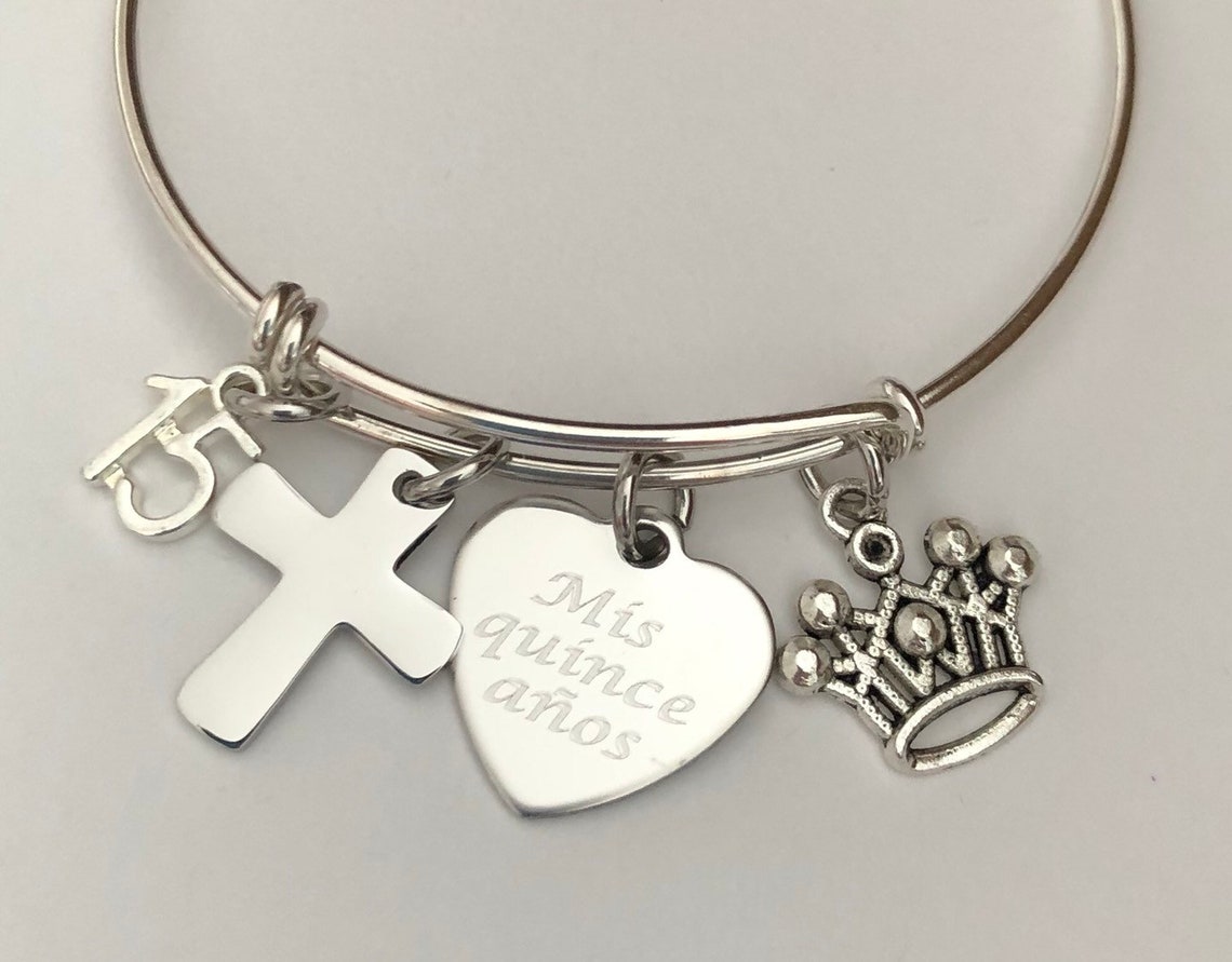 Quince Anos Bracelet15th Birthday Braceletwith 15 Charm Etsy