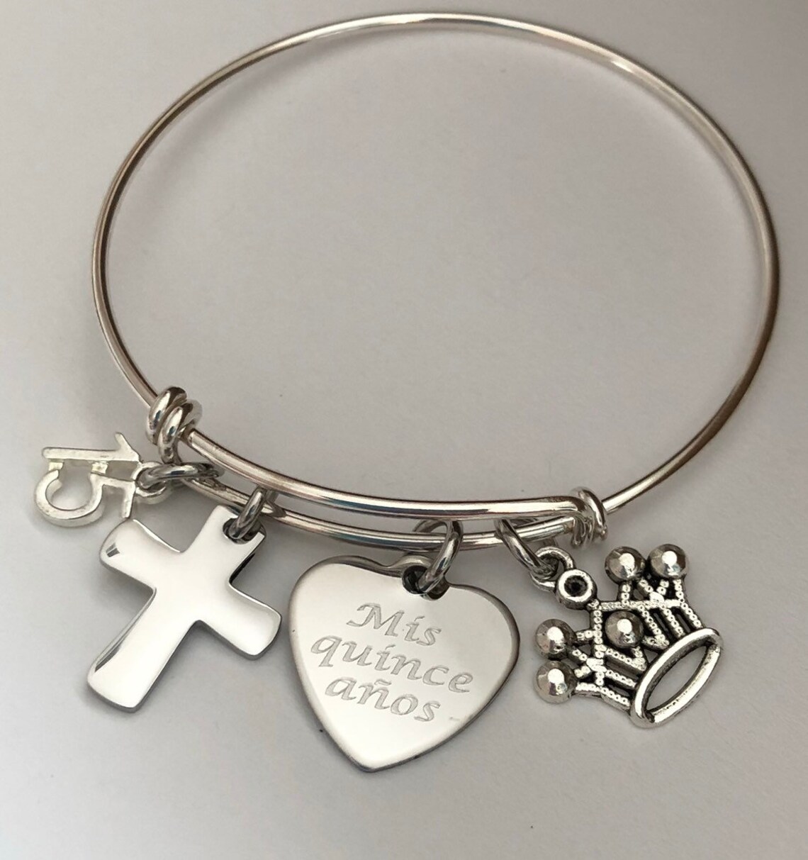 Quince Anos Bracelet15th Birthday Braceletwith 15 Charm Etsy