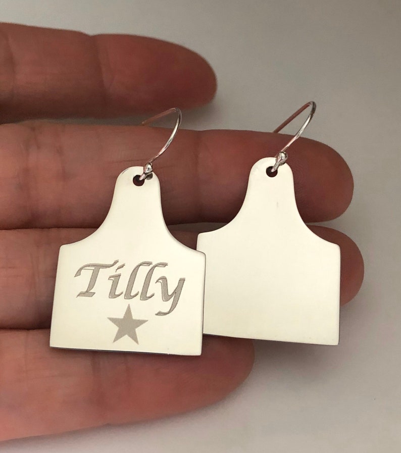 Cattle Tag Earringspersonalized Engraved Ear Tag Etsy