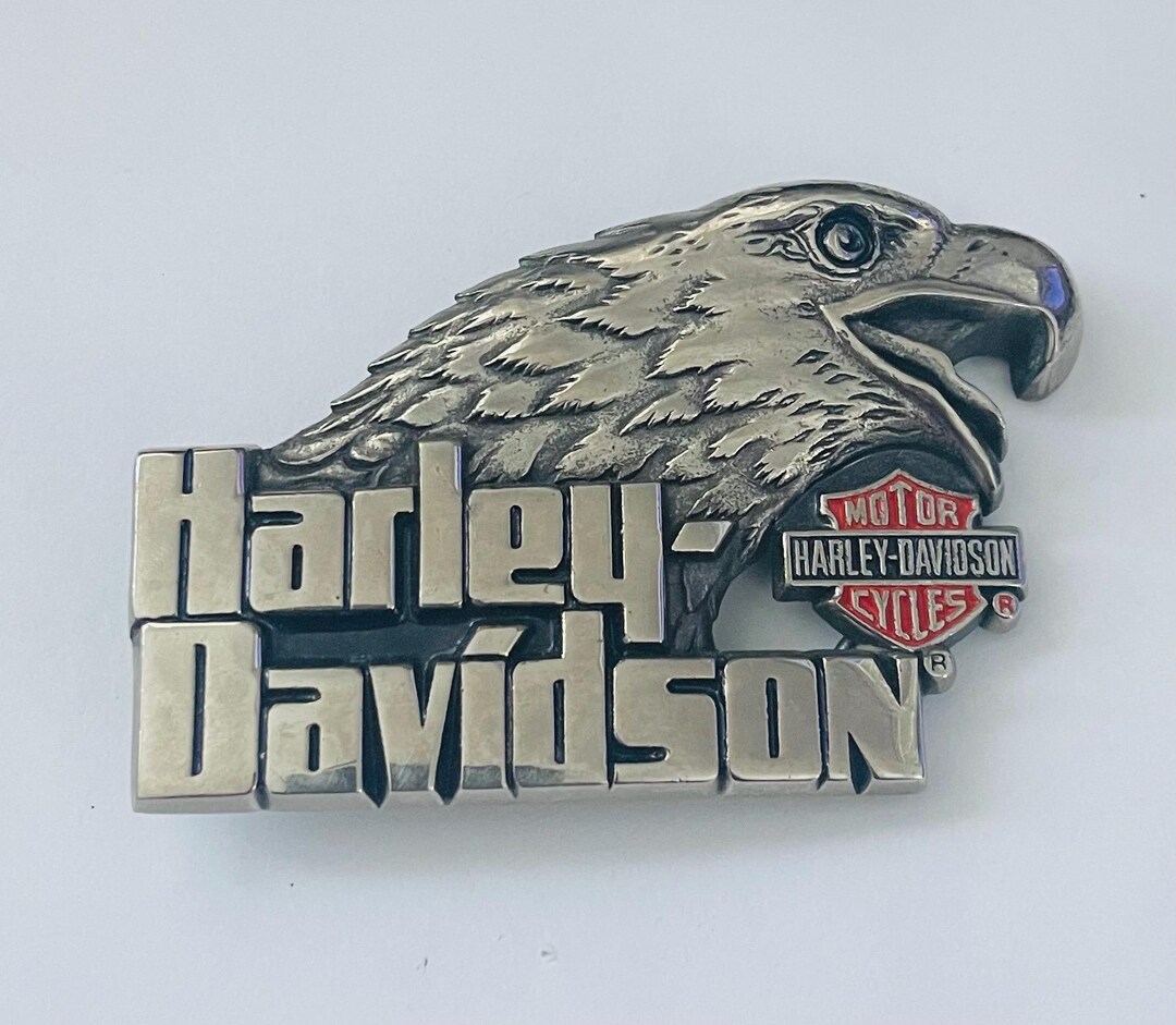 Harleton Buckle Vintage 1991 Solid Brass Baron Buckle-harley Davidson Eagle Buckle - Etsy