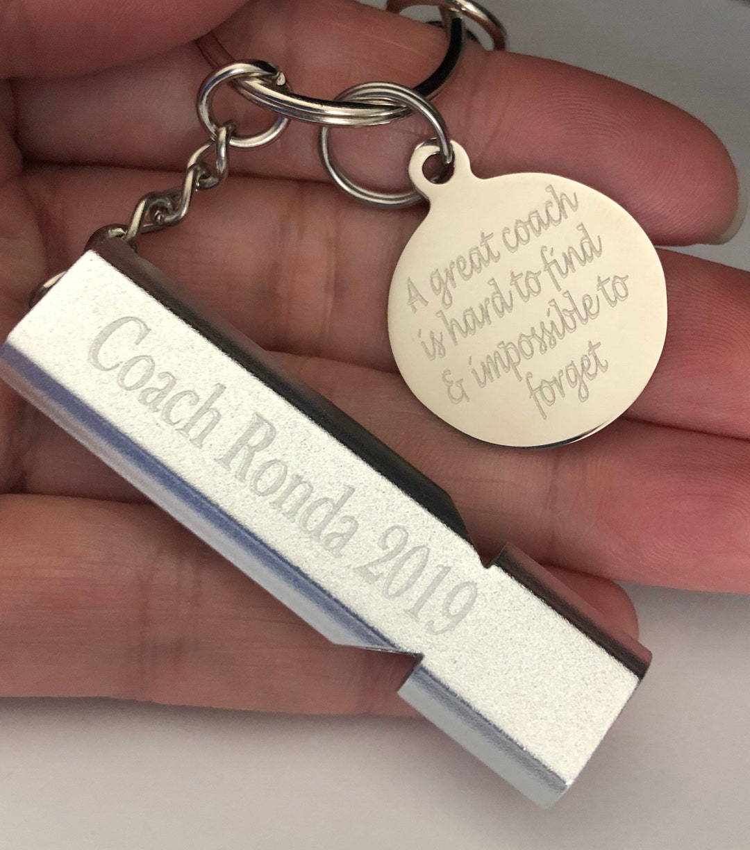 Coach Whistle Key Chain Personalized Key Chain With Coach Etsy