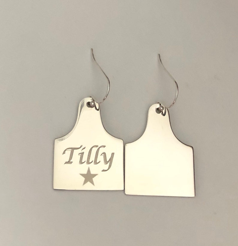 Cattle Tag Earringspersonalized Engraved Ear Tag Etsy