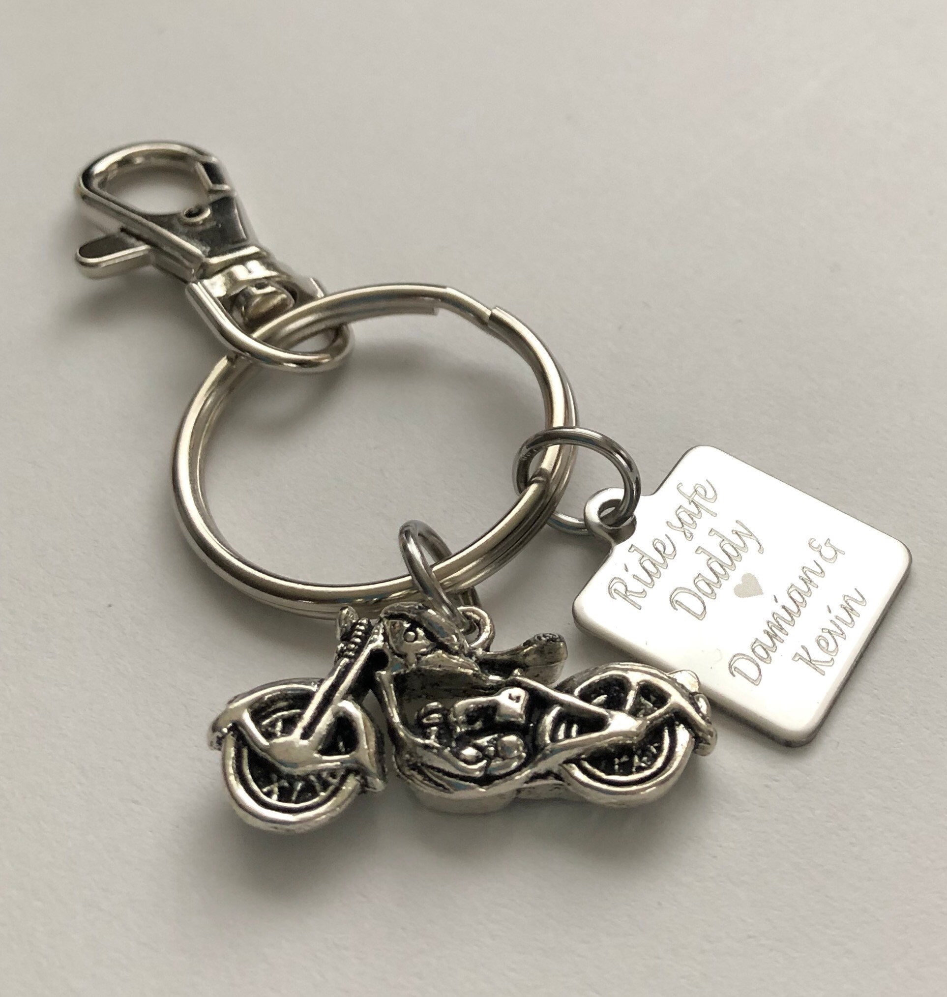 Key Chain Ring Motorcycle Pendant Collectable Novelty Children Hot Silver 
