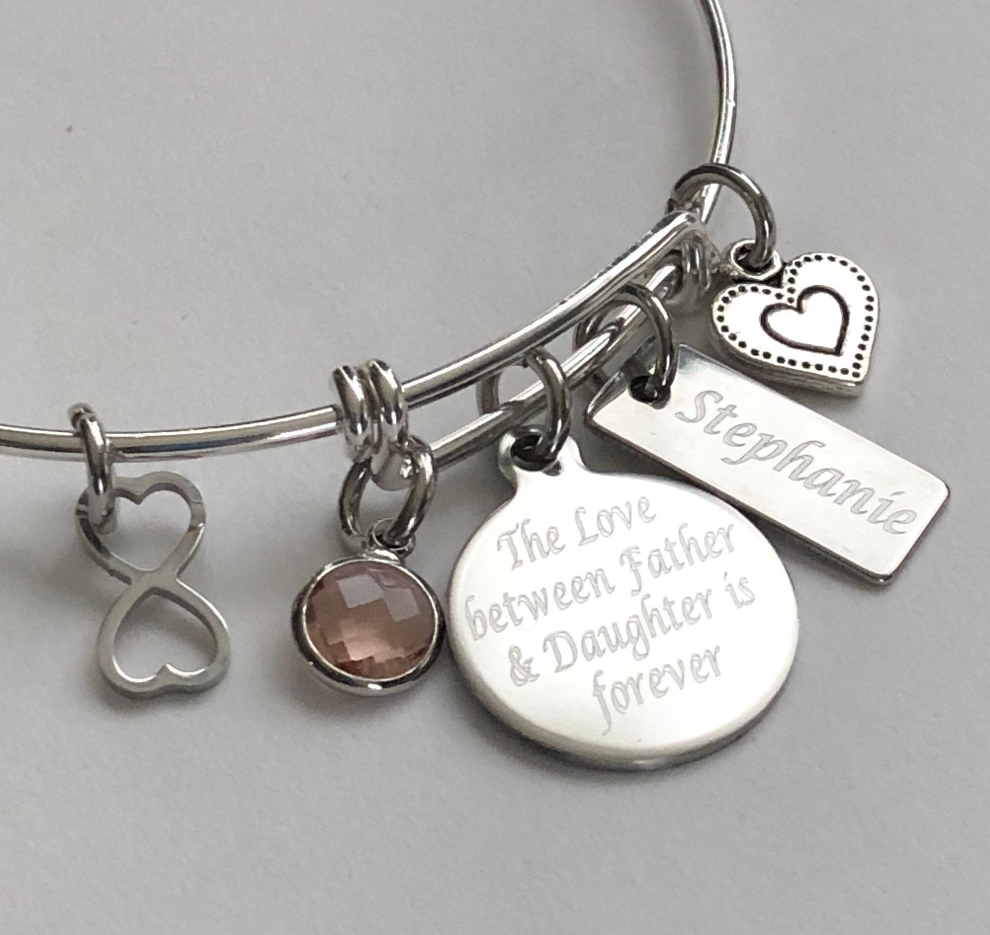 Niece bracelet-personalized #1 Niece stainless steel charm banglegreat for stacking and layering