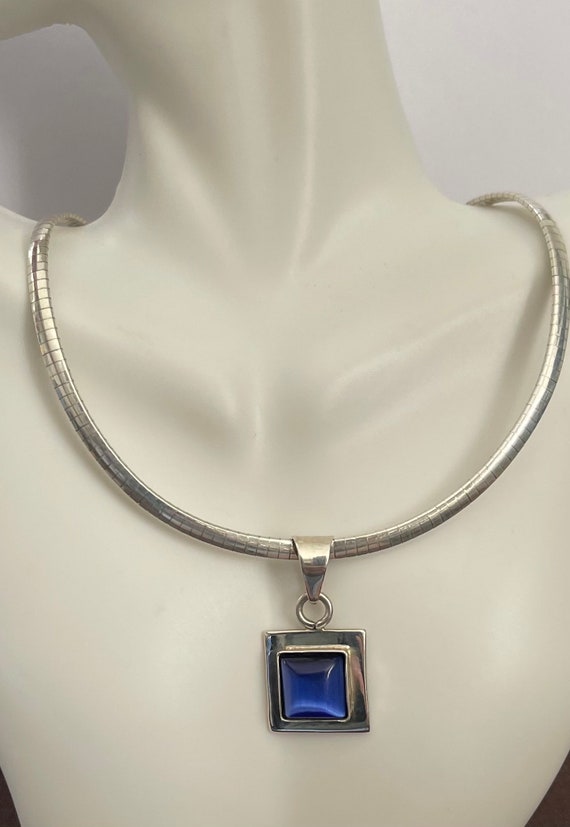 Sterling silver Italy Omega vintage 16” necklace … - image 7