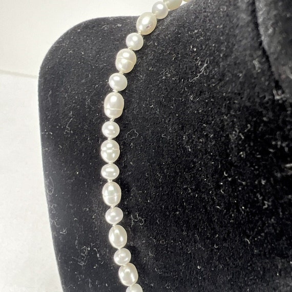 Vintage Rice Pearl Necklace 20" and Blister Pearl… - image 5