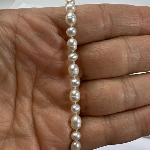 Vintage Rice Pearl Necklace 20" and Blister Pearl… - image 10