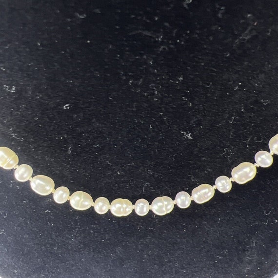 Vintage Rice Pearl Necklace 20" and Blister Pearl… - image 4