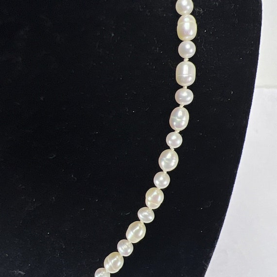 Vintage Rice Pearl Necklace 20" and Blister Pearl… - image 3