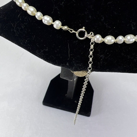 Vintage Rice Pearl Necklace 20" and Blister Pearl… - image 6