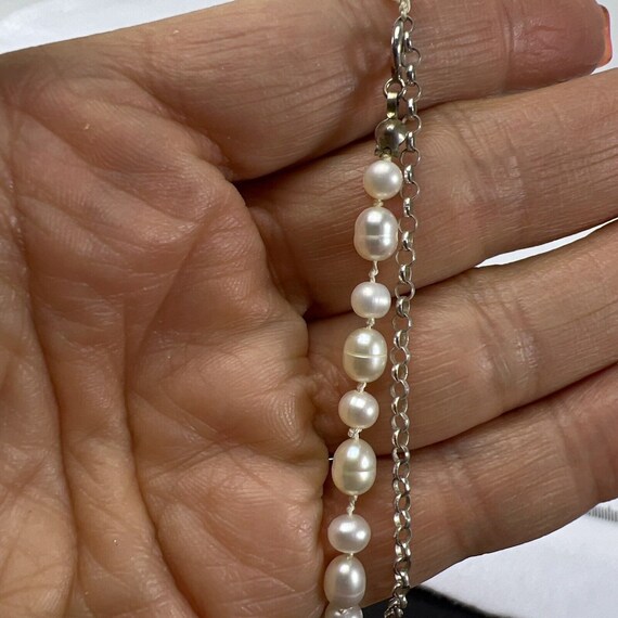 Vintage Rice Pearl Necklace 20" and Blister Pearl… - image 9