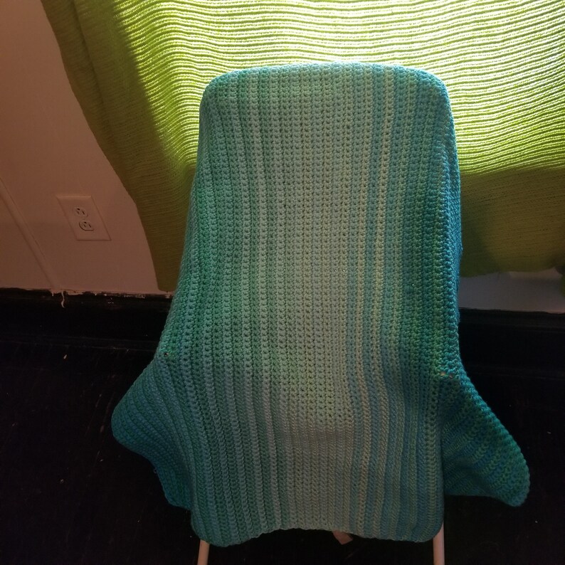 Blue Ombre Baby Blanket Etsy