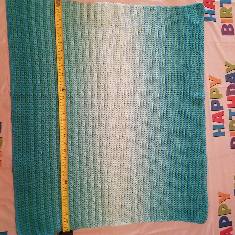 Blue Ombre Baby Blanket Etsy