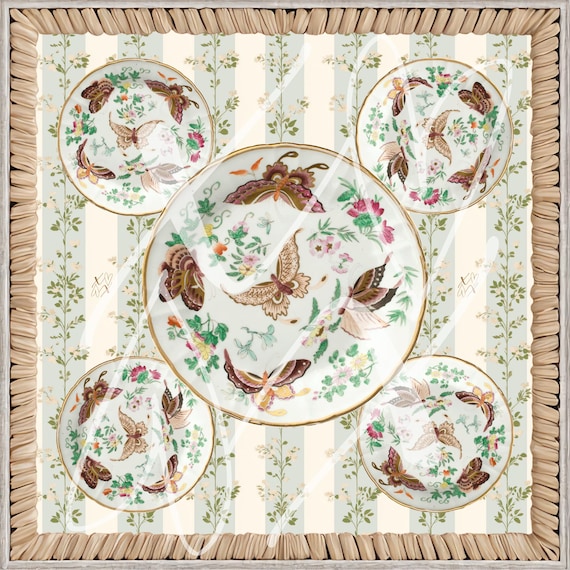 IN STOCK Heritage Honey Luxury American Mahjong Mat 32x32 – Neoprene Floral Chinoiserie Game Mat – Designer Inspired Mahj Gifts