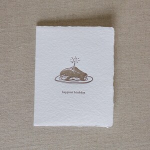 Geburtstagssteak Karte | Letterpress T-Bone Steak auf Büttenpapier