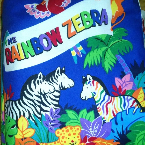 The Rainbow Zebra  Cloth Book  BK150086