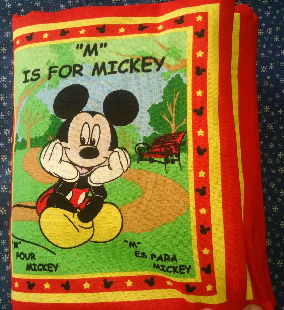 ミッキーページ M is for ミッキー ピロークロスブック：商品番号 BK150033 - Etsy 日本