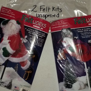 2  Felt Kits -  Santa and Snow Flake    #59