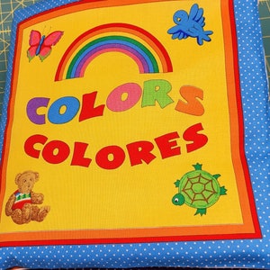 Libro de tela – 2 idiomas – Colores Colors – Artículo BK2150037