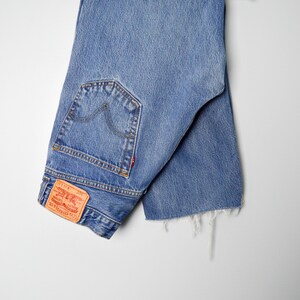 Cropped 505 Levis Jeans 34, Vintage Clothing, 90s Clothing, Boyfriend Jeans, Baggy Jeans, Boyfriend, 90s Jeans, Streetwear Grunge Jeans image 1