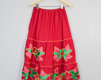 Handmade Boho Skirt, Medium, 90s Clothing, 90s Clothes, Midi Skirt, Circle Skirt, Hippie Skirt, Vintage Clothing, Vintage Clothes