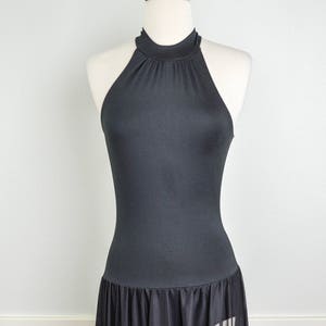 Vintage Dance Leotard Women, Ballet Black Dancewear, Skirted Leotard, Skirt Leotard, Sleeveless Leotard, Open Back Dance Leotard, Medium image 3