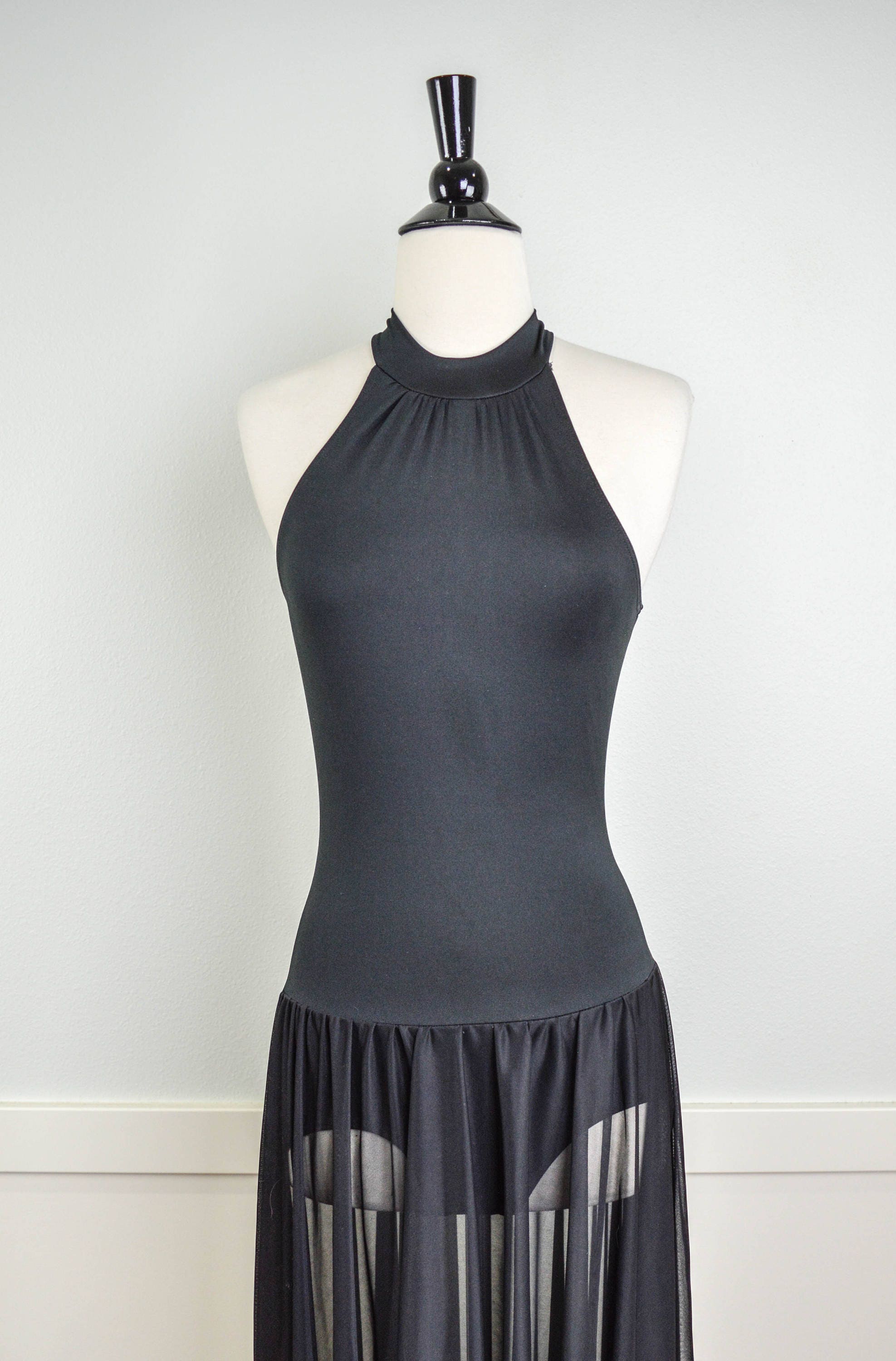 Vintage Dance Leotard Women Ballet Black Dancewear Skirted - Etsy