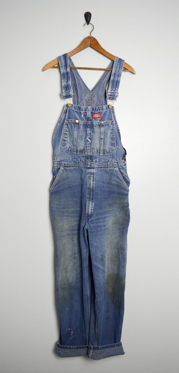 Distressed Vintage Overalls 34 Medium, Vintage Clo