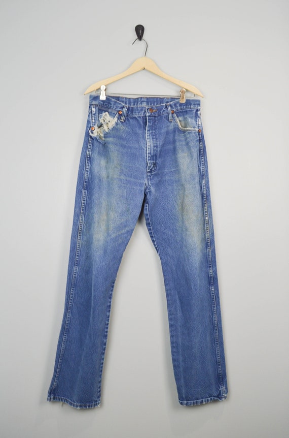 Vintage Distressed Wrangler Jeans 34X32, Vintage C
