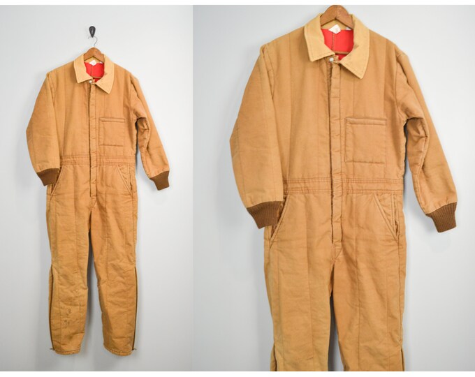 70s/80s Vintage Insulated Coveralls Jumpsuit Small/medium Etsy