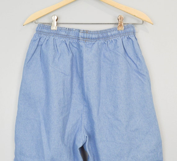 90s High Waist Jean Shorts Medium, Light Wash Sho… - image 4